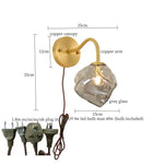 Grey Glass LED Wall Lamp for Home Decor and Lighting