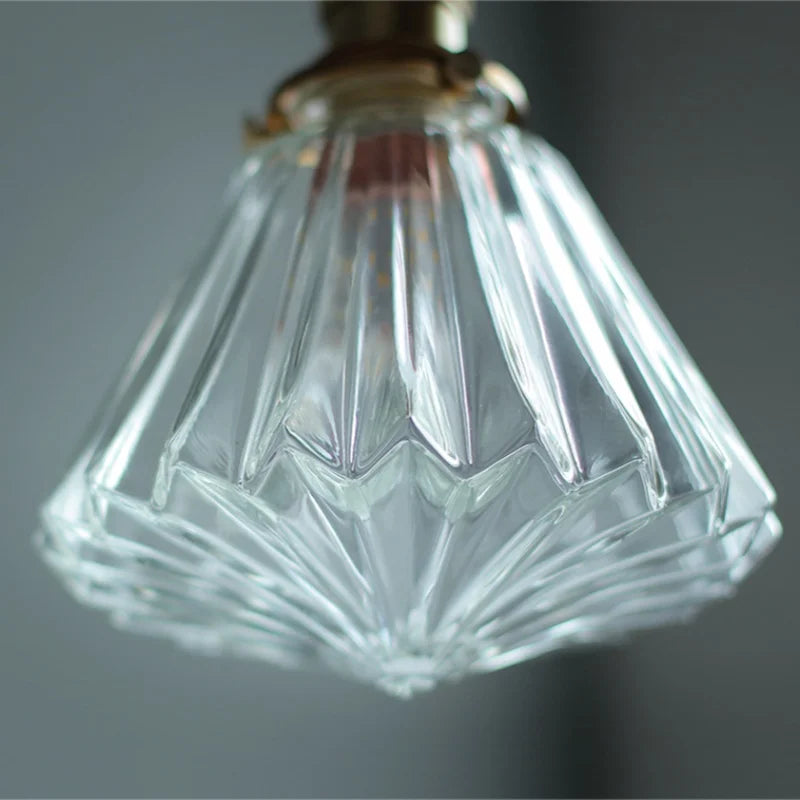 Clear Glass Copper LED Pendant Lamp for Home Decor and Lighting