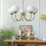 Glass Ball Chandelier Pendant Light for Living Dining Room