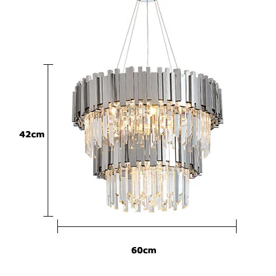 Chrome Silver Gold Black Suspension Luminaire Pendant Lamp for Foyer
