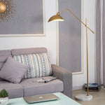 Nordic Adjustable Floor Lamp with Marble Base - Black