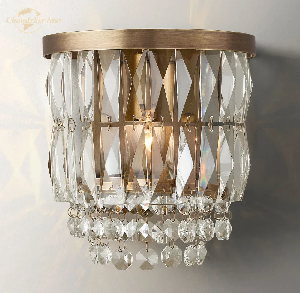 Crystal LED Wall Sconce Light Fixture - Portia Collection