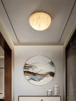Semicircular Alabaster Wall Lamp