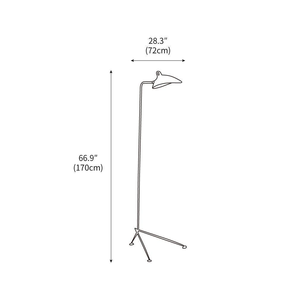 Serge Mouille Floor Lamp 28.3"