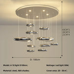 Chrome LED Ceiling Chandelier Cobblestone Pendant Lights - Modern Luxury Luminarias Fixtures