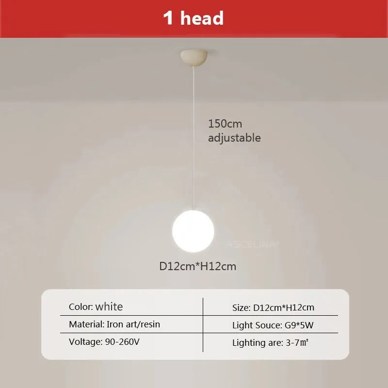 Macaroon LED Pendant Light for Bedroom Living Room Decor