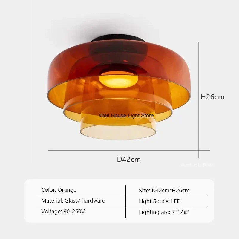 Glass Ceiling Chandelier - Luxury Nordic LED Ceiling Lamp
