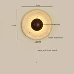 Afralia™ Nordic LED Wall Lamp Wood Yellow Travertine Mirror Light