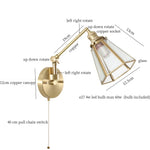 Afralia™ Nordic Glass LED Wall Lamp Mirror Loft Stairs Living Room Bedside Night Light