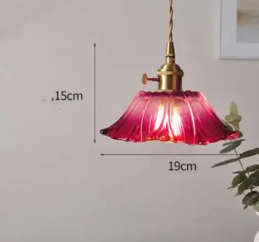 Blue Glass Pendant Lights for Bedroom Dinning Living Room