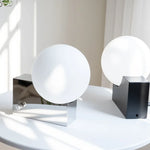 Metal Table Lamp with Glass Ball - LED Desk Light