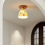 Shell Tiffany Glass Canopy LED Ceiling Light