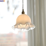 Copper Glass Chandelier LED Pendant Lights for Dining Room Bedroom Bar