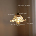 Green Stripe Glass Pendant Lamp Fixture for Home Decor & Kitchen Lighting