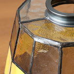 Brass LED Pendant Light with Adjustable Glass & Wood Hang Lamp