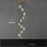 Blue Queen Crystal Glass Chandelier for Staircase Lighting