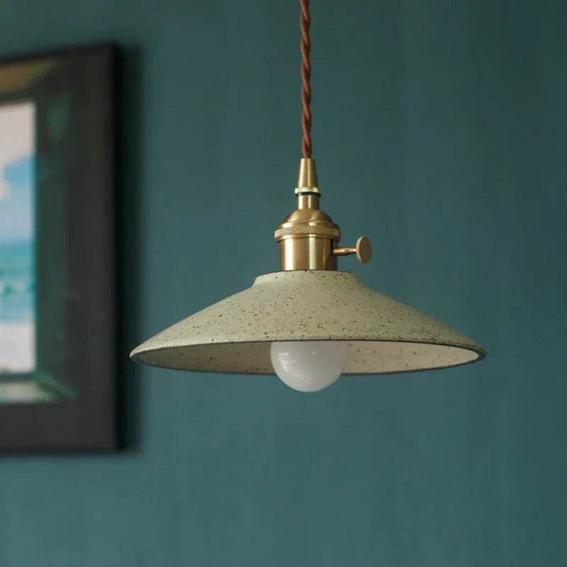 Ceramic LED Pendant Lamp Copper Hanglamp for Dining Living Room Lighting