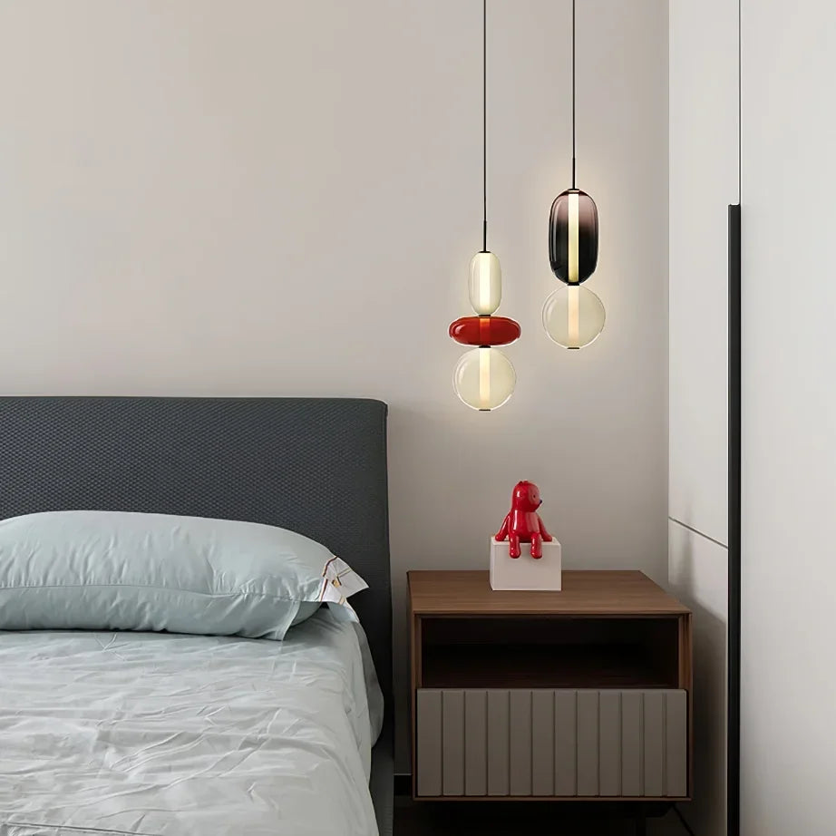 Candy Glass Ceiling Hanging Chandelier for Loft Living Room