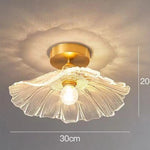 Lotus Leaf Glass Ceiling Chandelier with E14 Bulb
