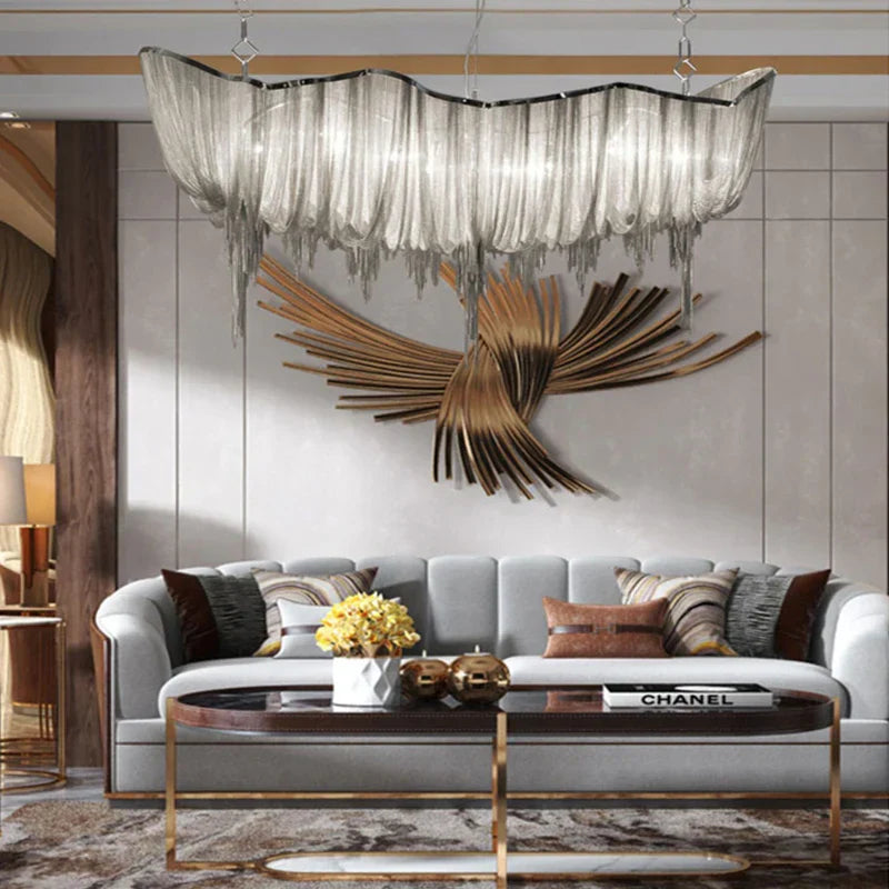 Modern Chain Chandelier for Luxury Dining Table and Home Decor