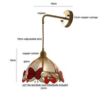 Butterfly Glass LED Wall Lights - Modern Nordic Style Bedside Lamp