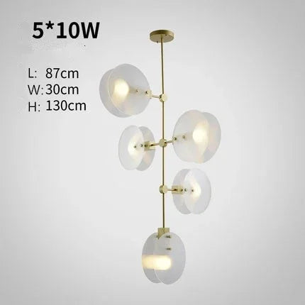 Nordic Acrylic Ceiling Chandelier for Living Room Dining Kitchen Bedroom Lighting