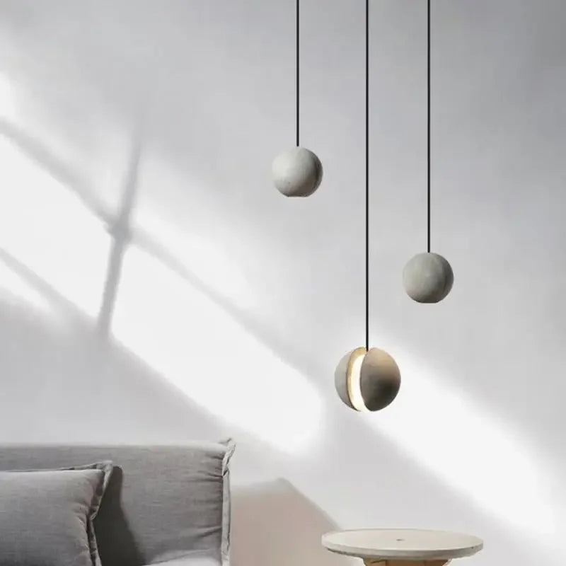Cement Pendant Light: Industrial Nordic Retro Chandelier for Hotel Restaurant Bar