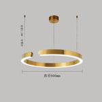 Nordic Ring LED Pendant Chandelier for Home Living Dining Kitchen Lighting