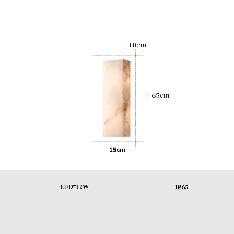 Outdoor Marble LED Wall Sconce - IP65 Waterproof American Design