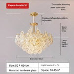 French Chandelier Pearl Glass Rose 2024 Master Bedroom Lighting