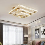 Crystal LED Ceiling Chandelier: Smart Dimmable Bedroom Lighting Fixture