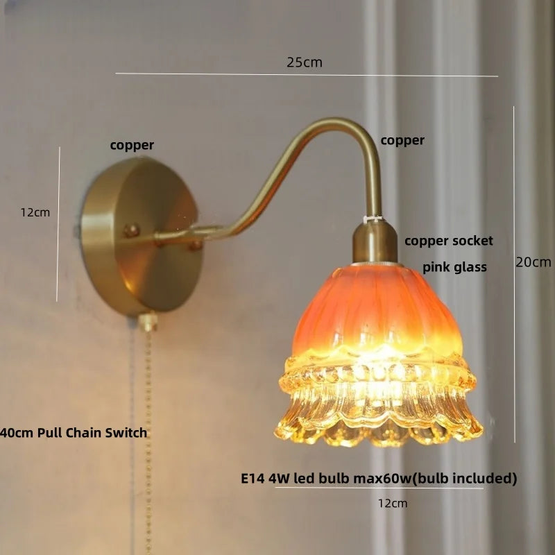 LED Jellyfish Wall Lamp: Modern Nordic Design, with Pull Chain Switch