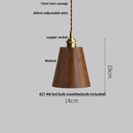 Walnut Wood LED Pendant Light, Modern Nordic Hanging Lamp for Home Decor