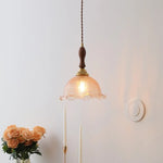 LED Glass Wood Pendant Lights | Modern Nordic Style Hanging Lamp for Home Décor