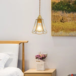 Afralia™ Glass LED Hanging Lamp | Minimalist Copper Pendant Light