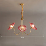 Lotus Leaf Glass Ceiling Chandelier with E14 Bulb