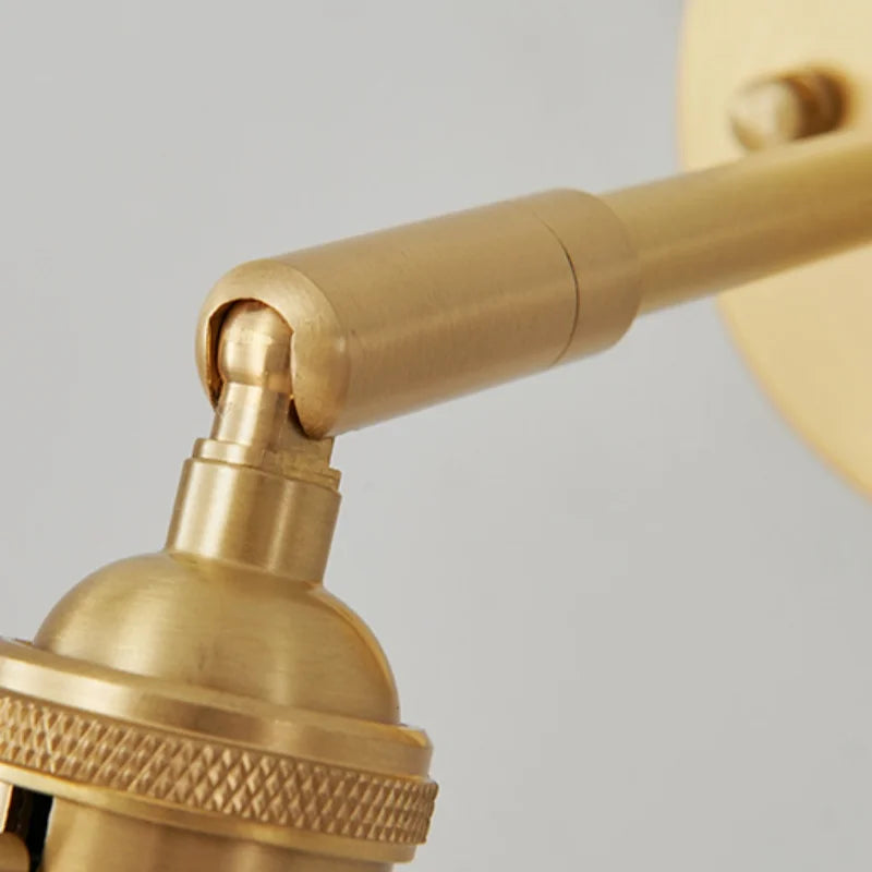 Clear Glass LED Wall Lights Up Down Rotate Copper Nordic Sconce Fixtures