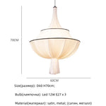 Creamy E27 Foyer Chandelier: French-Inspired LED Pendant Lights for Bedroom, Art Decor Lampara