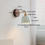 White Flower Ceramic LED Wall Sconce with Wood Base and Copper Rotate