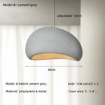 Nordic Wabi Sabi E27 LED Pendant Light for Minimalist Loft Ambiance