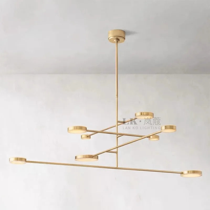 Copper Marble LED Chandelier for Dining Room & Kitchen