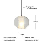 Glass Chandelier Ceiling Pendant Lamp for Living Dining Bedroom