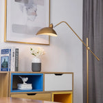 Nordic Adjustable Floor Lamp with Marble Base - Black