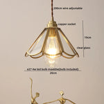 Glass Copper LED Hanging Light: Nordic Pendant Lamp, Living Room Bedroom Coffee Knob Switch