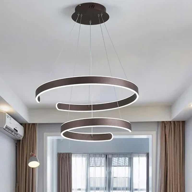 Geometric Circle Rings LED Pendant Light Fixture