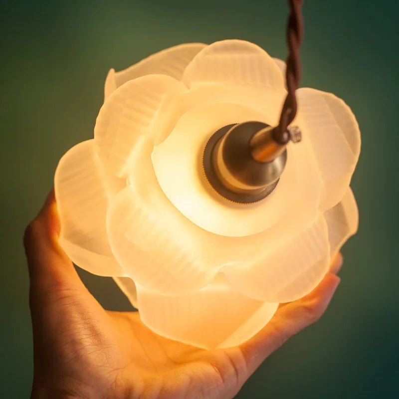 Frosted White Glass LED Pendant Lamp: Nordic Minimalism for Living Room & Cafe