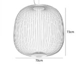 Spokes Pendant: Minimalist Birdcage Hanging Light for Villa, Lobby, Staircase & Home Decor