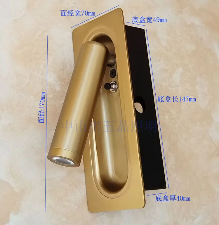 Adjustable Bedside LED Wall Lamp for Modern Hotel Guest Rooms