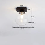 Wood Glass LED Ceiling Lamp Modern Kitchen Living Room Light Fixture