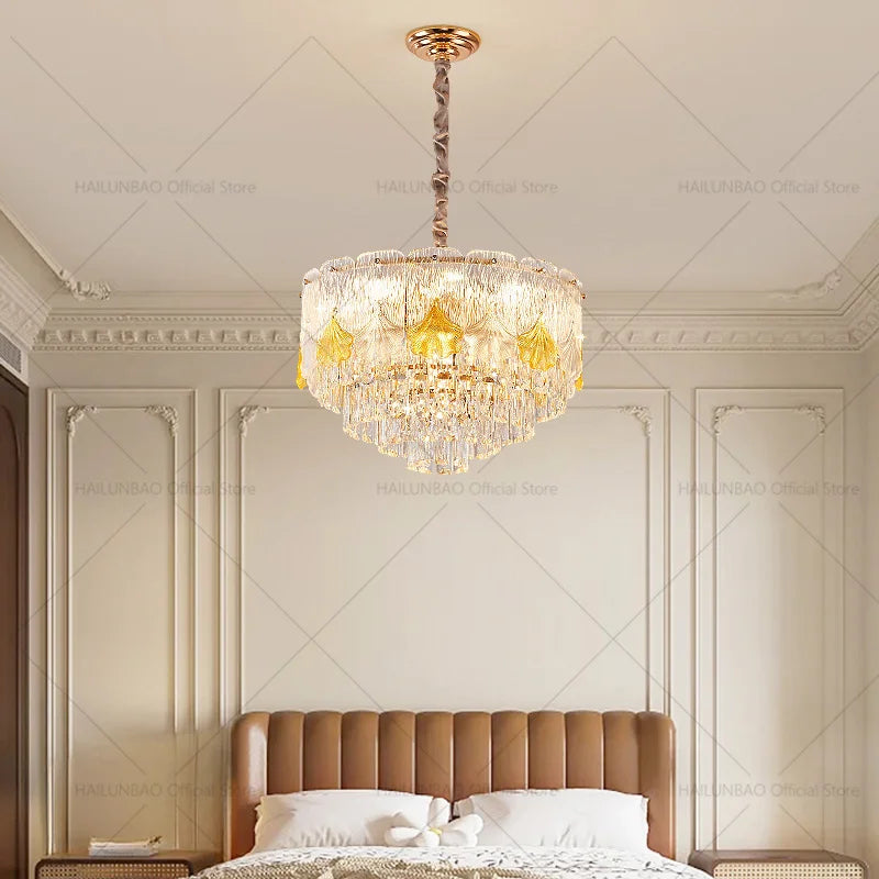 European Crystal Chandelier Light for Luxury Living Room, Dining Room, Hall and Villa